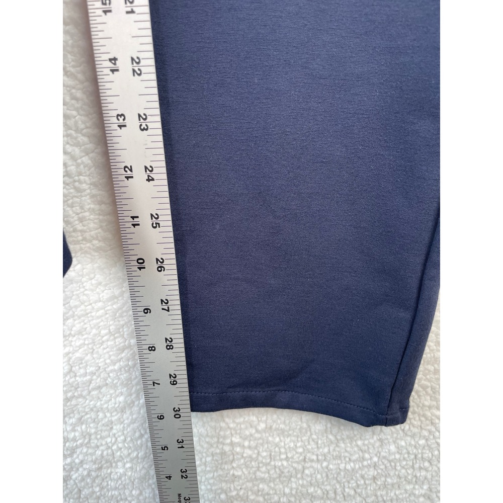 Gloria Vanderbilt Amanda Navy Blue Slimming Straight Leg Pants Womens 8 Studded - Picture 11 of 14